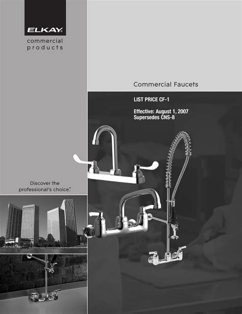 elkay ferrara faucet pdf manual